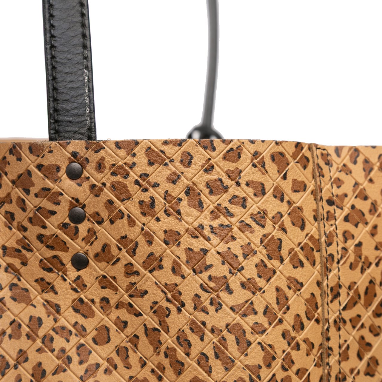 Bottega Veneta Printed Nappa Intrecciomirage Butterfly Tote Bruin