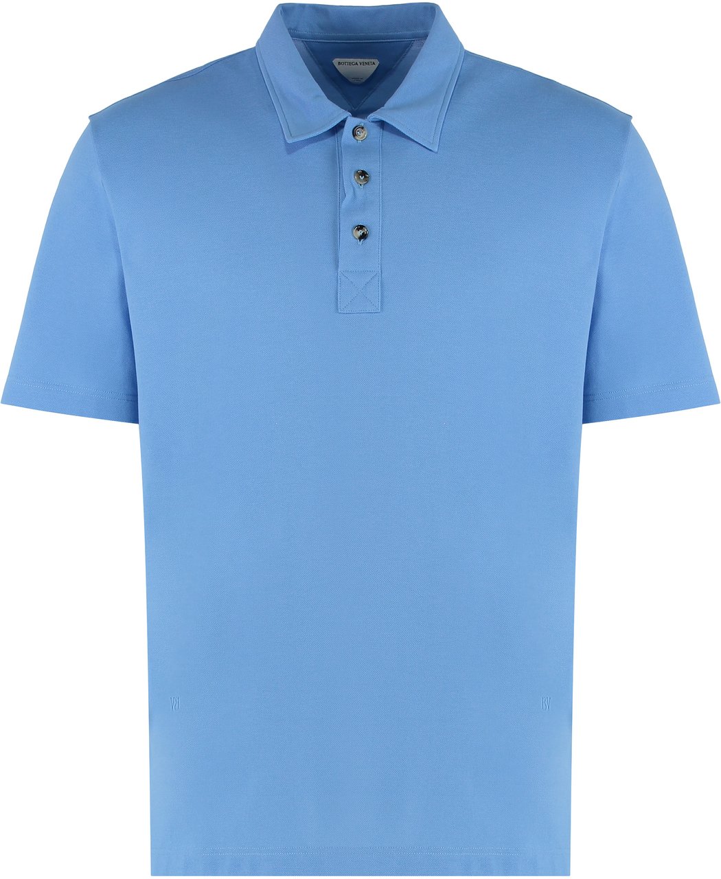 Bottega Veneta Cotton-piqué polo shirt Lichtblauw