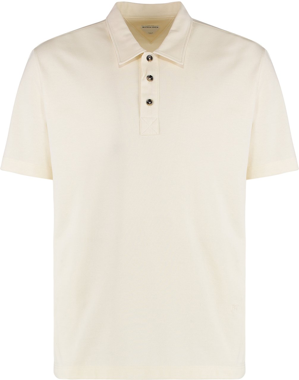 Bottega Veneta Cotton-piqué polo shirt Neutraal
