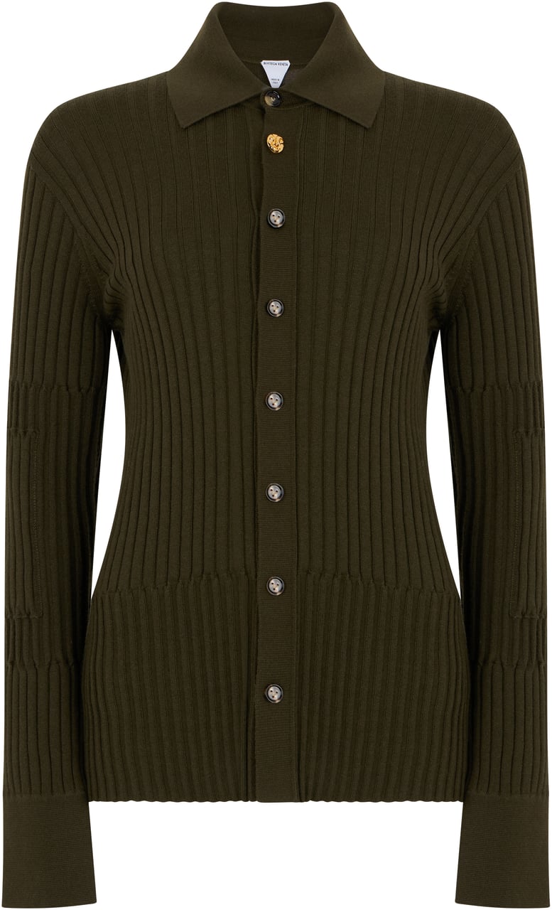 Bottega Veneta Silk and cashmere ribbed top Groen
