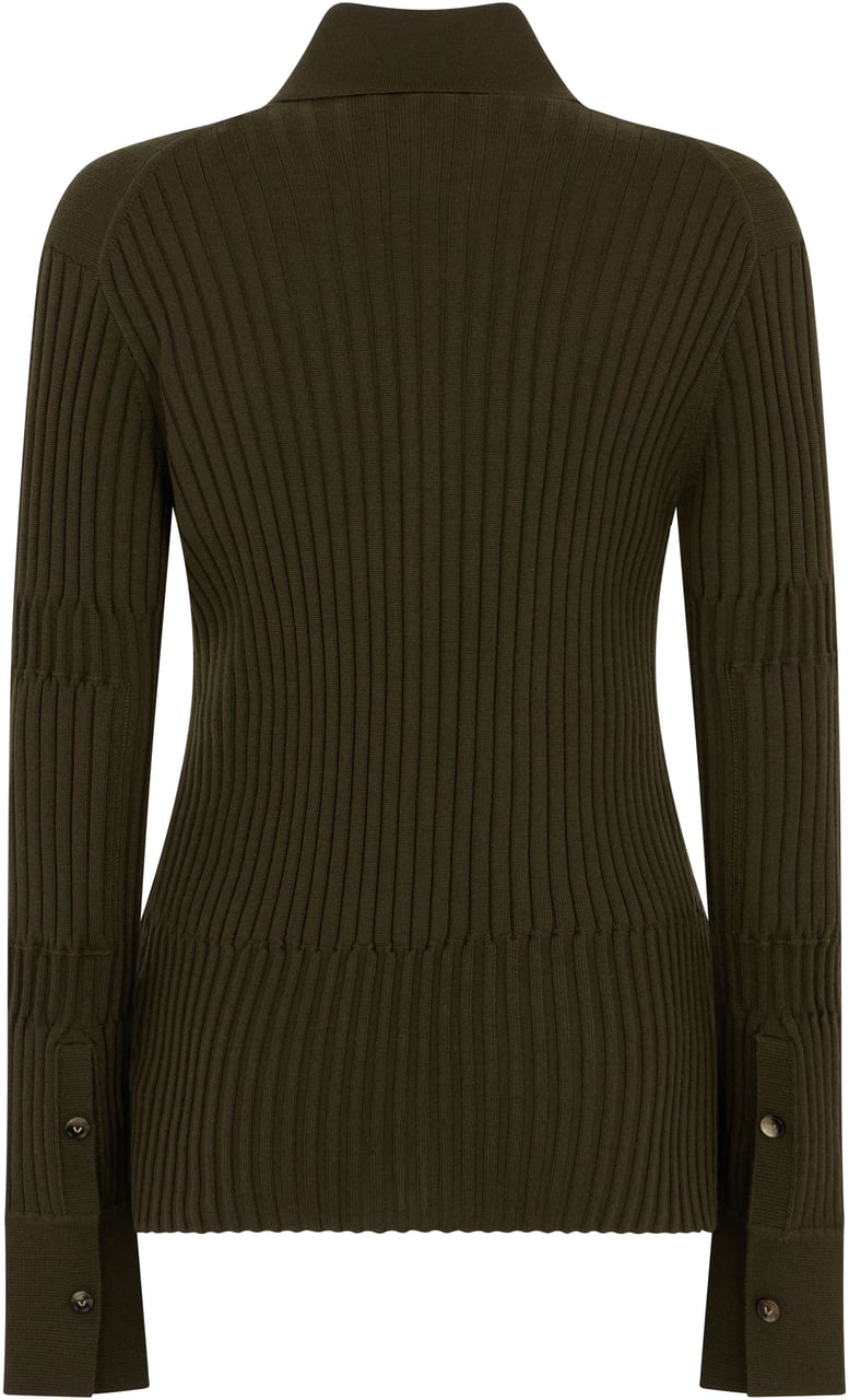 Bottega Veneta Silk and cashmere ribbed top Groen