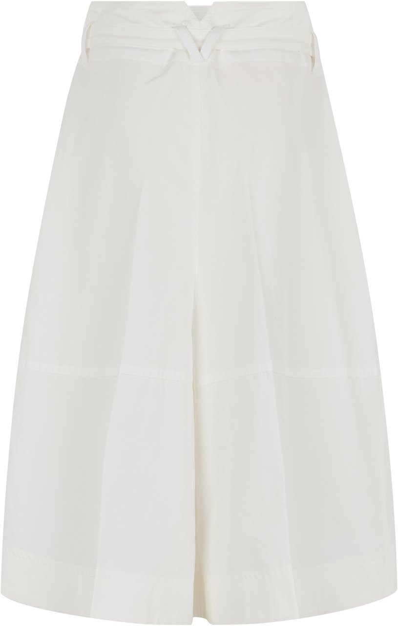 Bottega Veneta Culotte pants in cotton fabric Wit