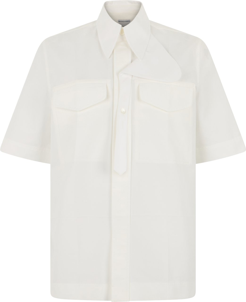 Bottega Veneta Short sleeve shirt in cotton Wit