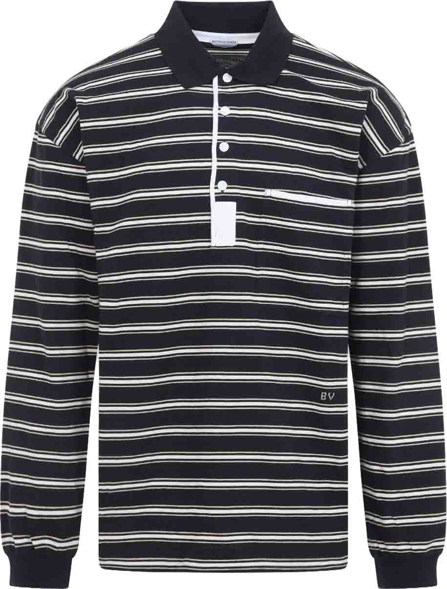 Bottega Veneta Stripes Piquet Polo Divers