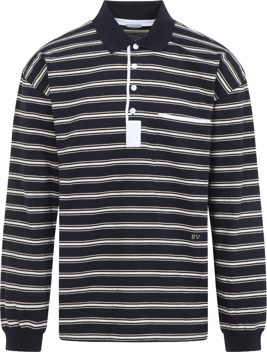 Bottega Veneta Stripes Piquet Polo Divers