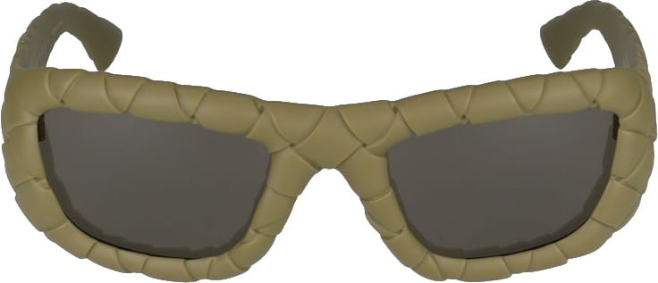 Bottega Veneta Bv1303s Oversized Textured Rectangle Sunglasses Zwart