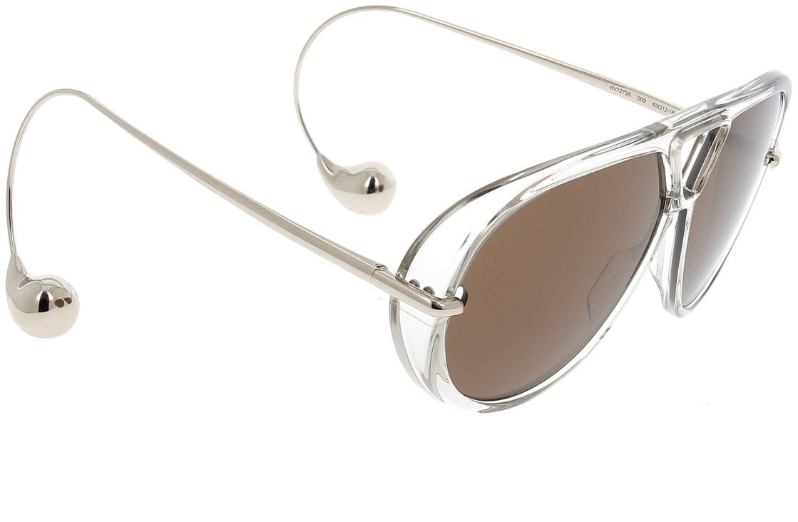 Bottega Veneta Sunglasses Bottega Veneta BV1273S 009 Grey Silver Brown 63/12/180 Bruin