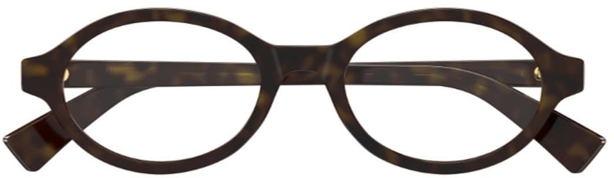 Bottega Veneta Bv1367o Rounded Tortoiseshell Eyeglasses Grijs