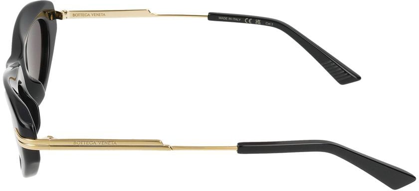 Bottega Veneta Sunglasses BV1368S 001 black gold grey 53/19/140 Grijs