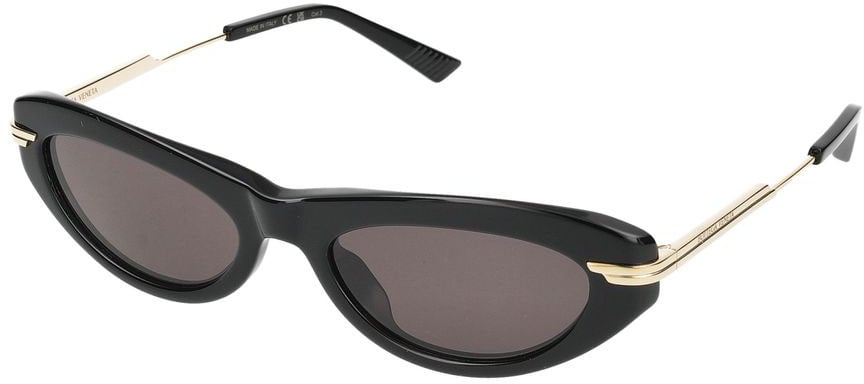 Bottega Veneta Sunglasses BV1368S 001 black gold grey 53/19/140 Grijs