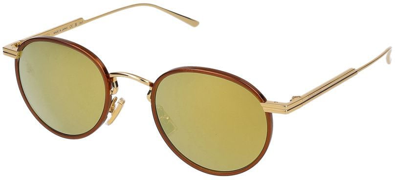 Bottega Veneta Sunglasses Bottega Veneta BV1389S 004 gold gold gold 48/21/140 Groen