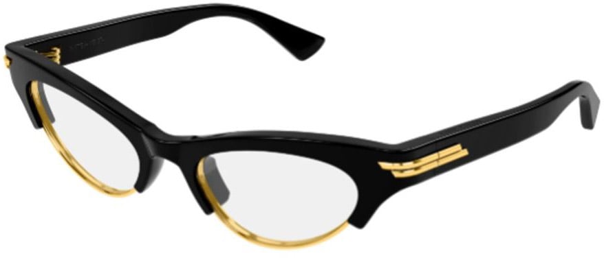 Bottega Veneta Cat-Eye Sunglasses with Gold-Tone Accents Zwart