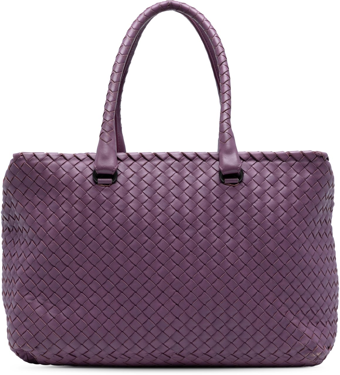Bottega Veneta Nappa Intrecciato Brick Tote Paars