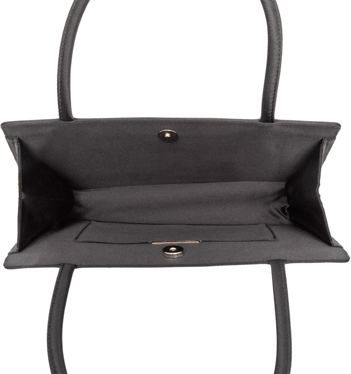 Bottega Veneta Satin and Velvet Geometric Handbag Zwart