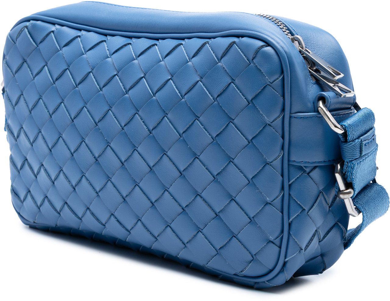 Bottega Veneta Small Nappa Intrecciato Camera Bag Blauw