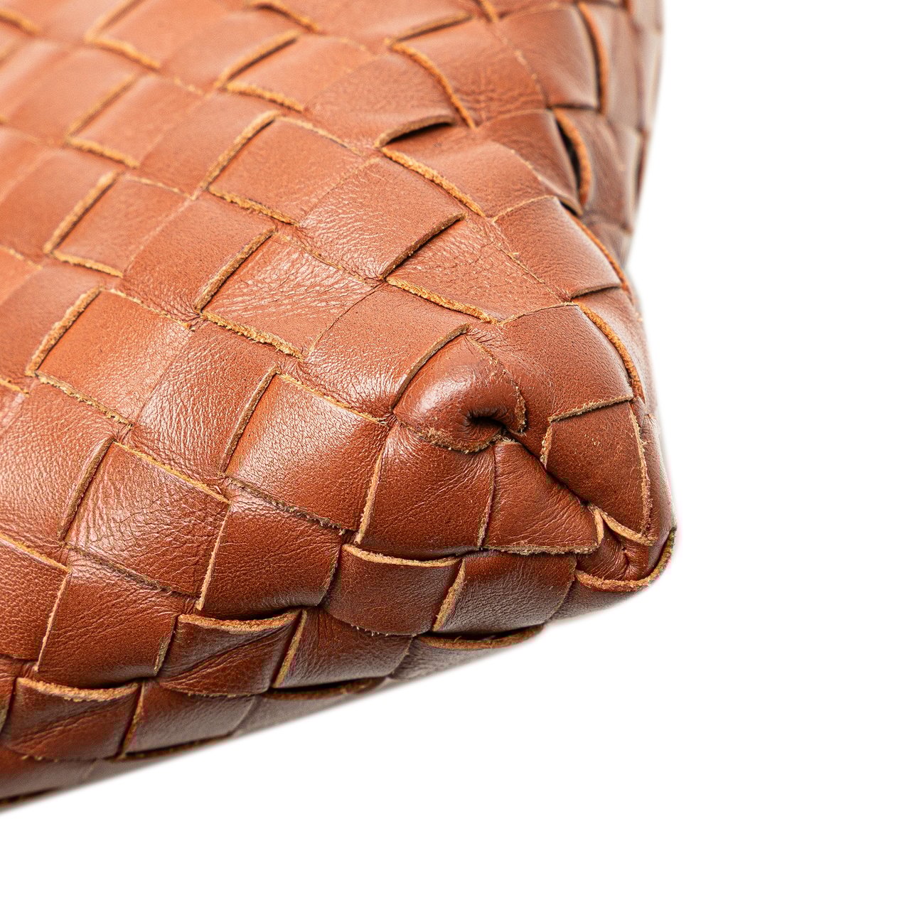 Bottega Veneta Leather Intrecciato Crossbody Bruin