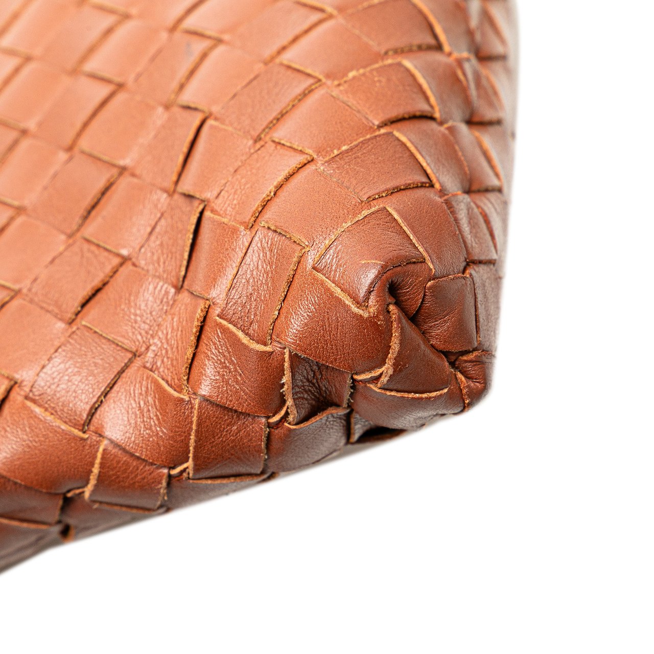 Bottega Veneta Leather Intrecciato Crossbody Bruin