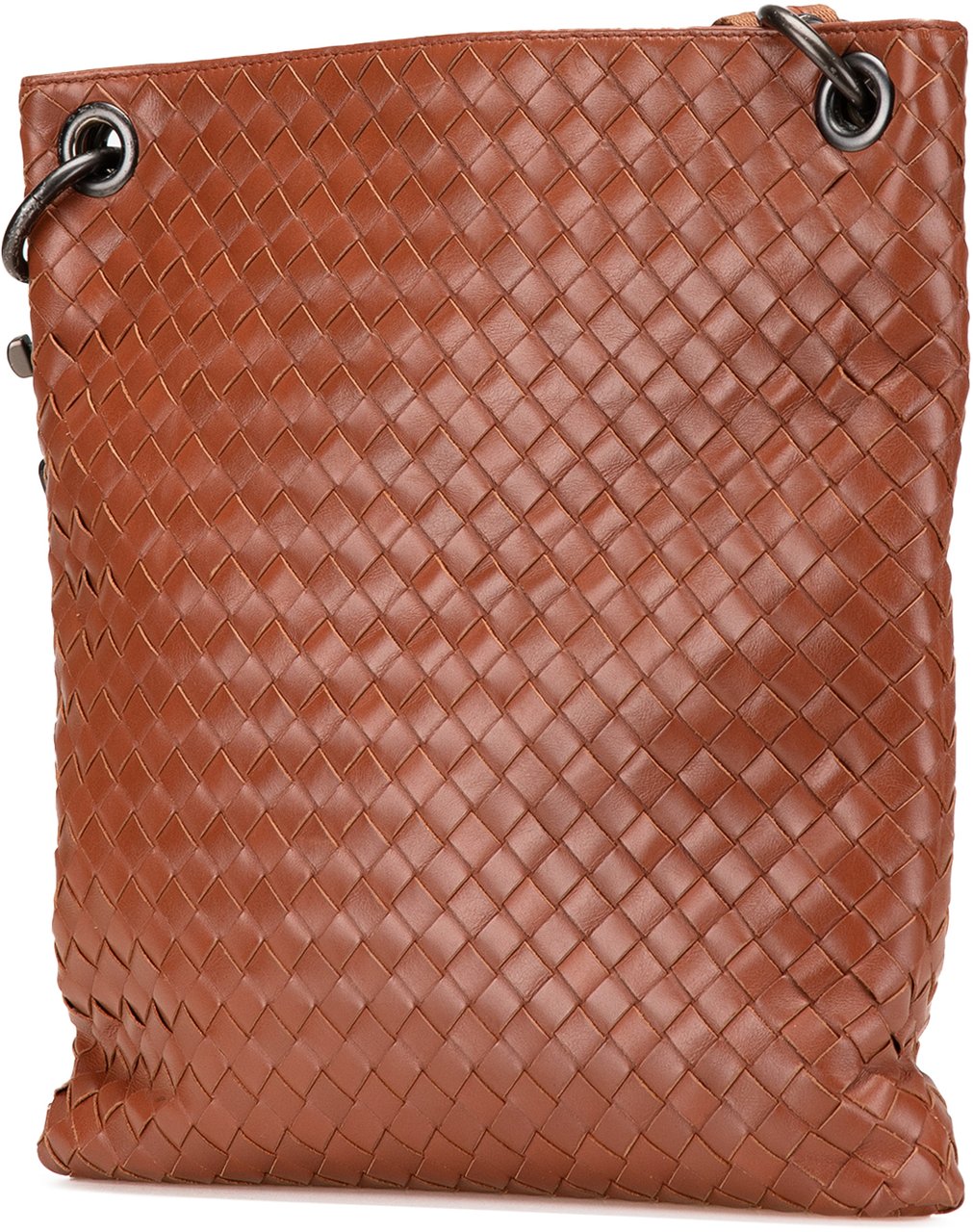 Bottega Veneta Leather Intrecciato Crossbody Bruin