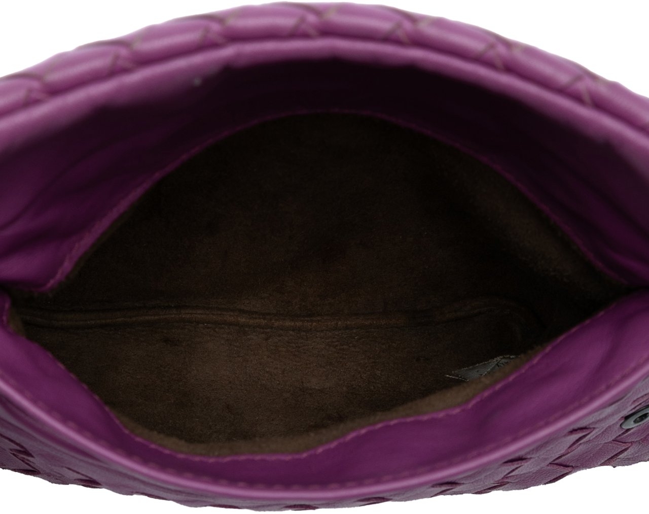 Bottega Veneta Mini Nappa Intrecciato Expandable Chain Flap Crossbody Paars