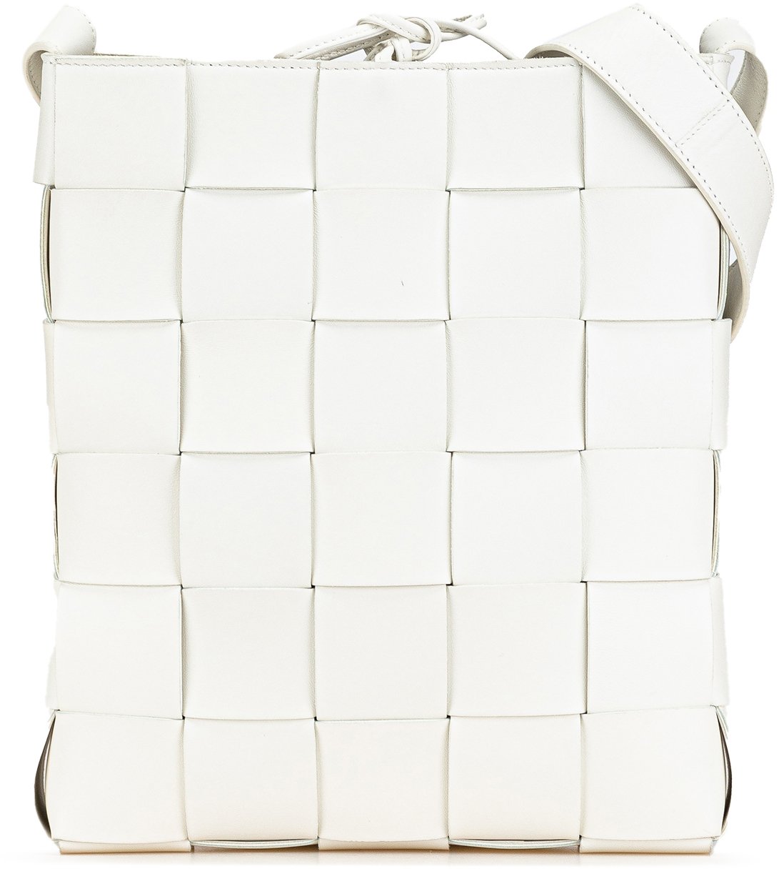 Bottega Veneta Nappa Intrecciato Cassette Messenger Wit
