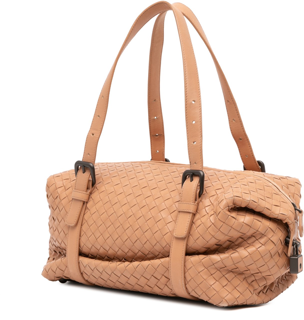 Bottega Veneta Nappa Intrecciato Montaigne Shoulder Bag Bruin