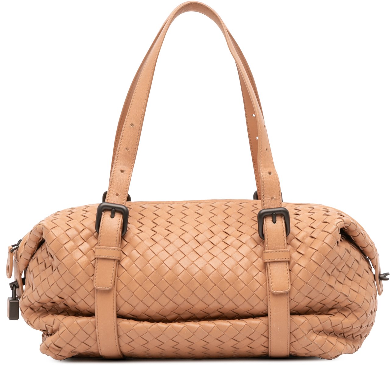 Bottega Veneta Nappa Intrecciato Montaigne Shoulder Bag Bruin