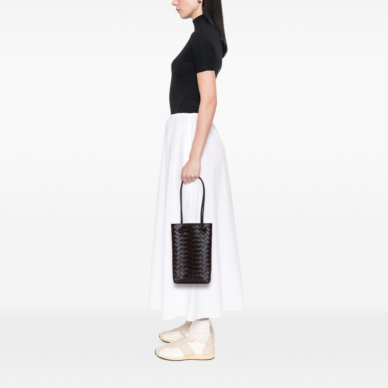 Bottega Veneta Mini Nappa Intrecciato Tote Bruin