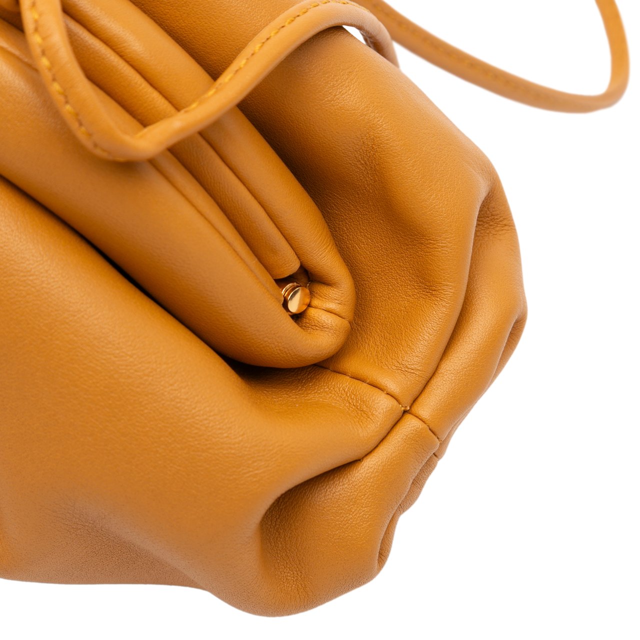 Bottega Veneta Lambskin The Mini Pouch Crossbody Bruin