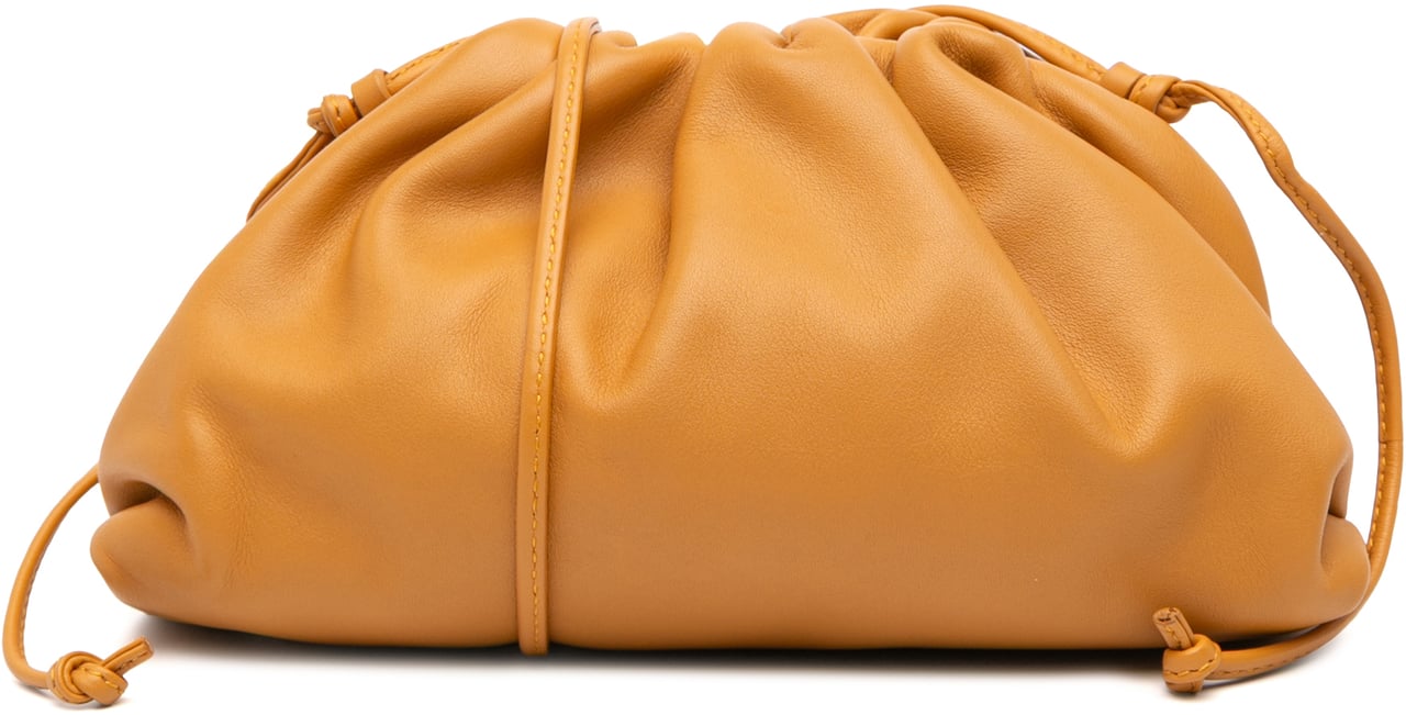 Bottega Veneta Lambskin The Mini Pouch Crossbody Bruin