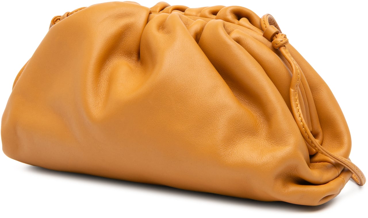 Bottega Veneta Lambskin The Mini Pouch Crossbody Bruin