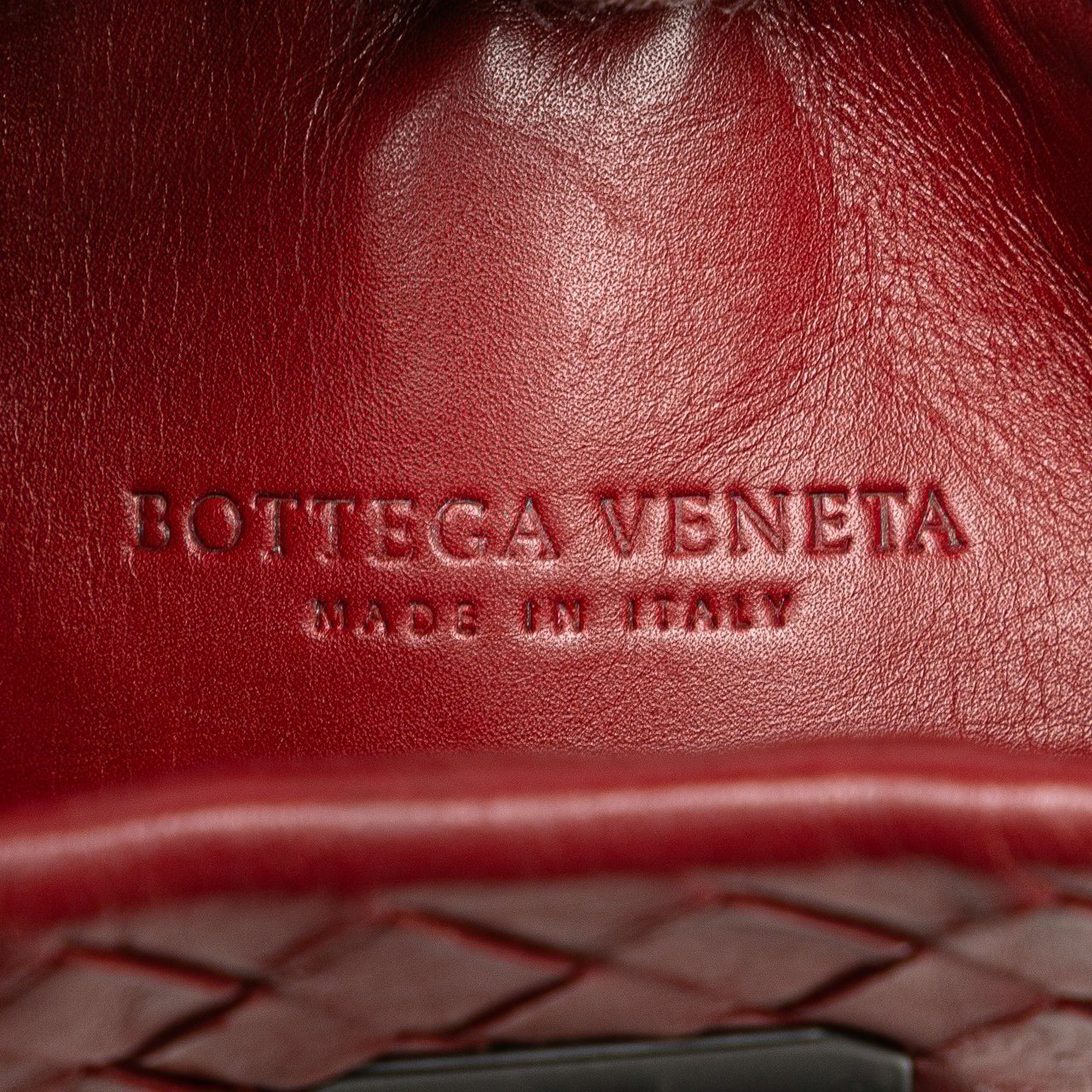 Bottega Veneta Mini Nappa Intrecciato Roma Satchel Rood