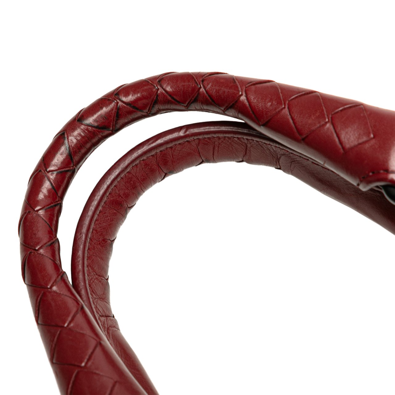 Bottega Veneta Mini Nappa Intrecciato Roma Satchel Rood