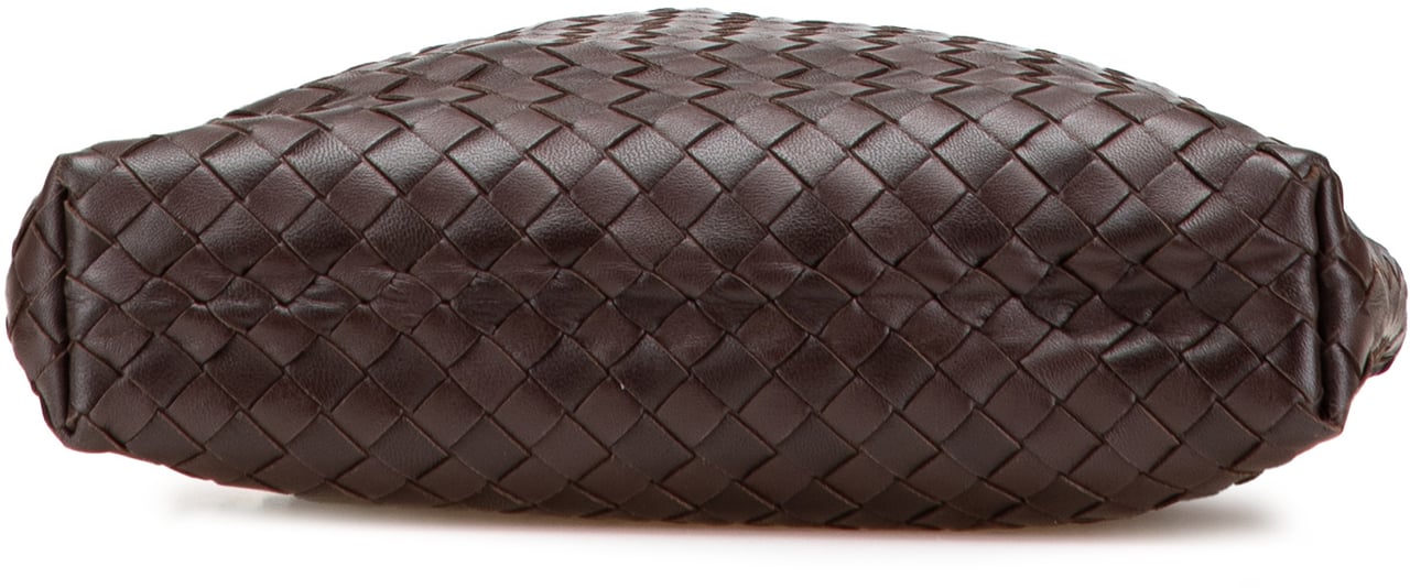 Bottega Veneta Leather Intrecciato Crossbody Bruin
