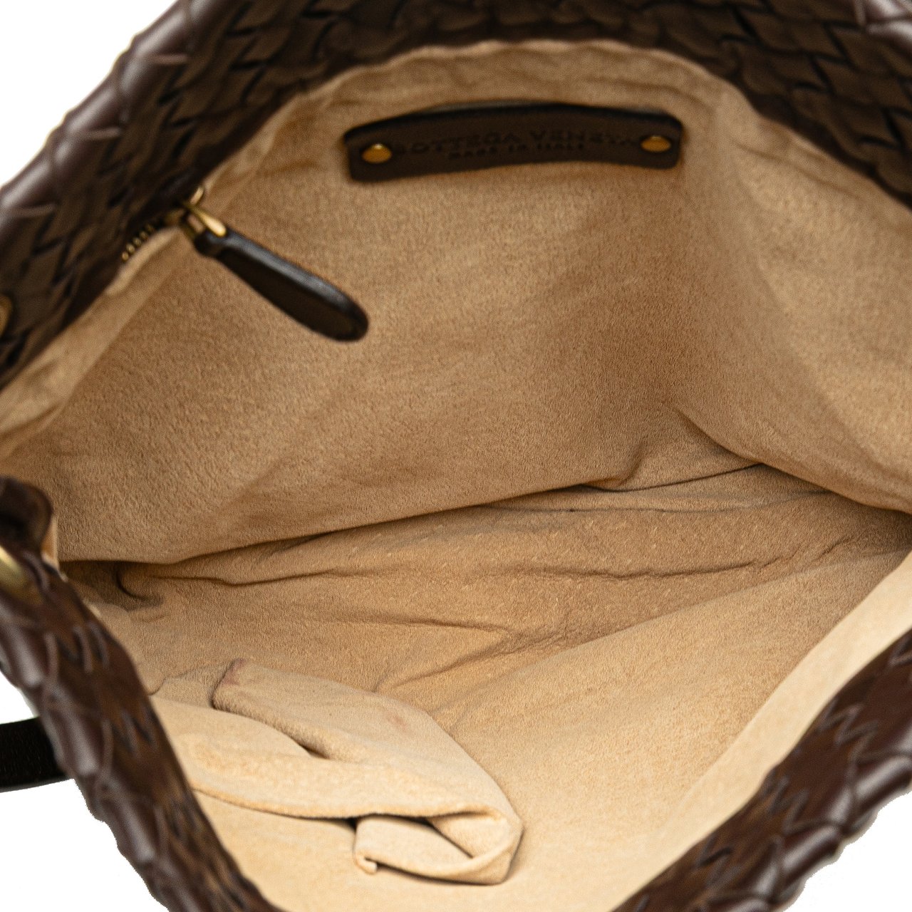 Bottega Veneta Leather Intrecciato Crossbody Bruin
