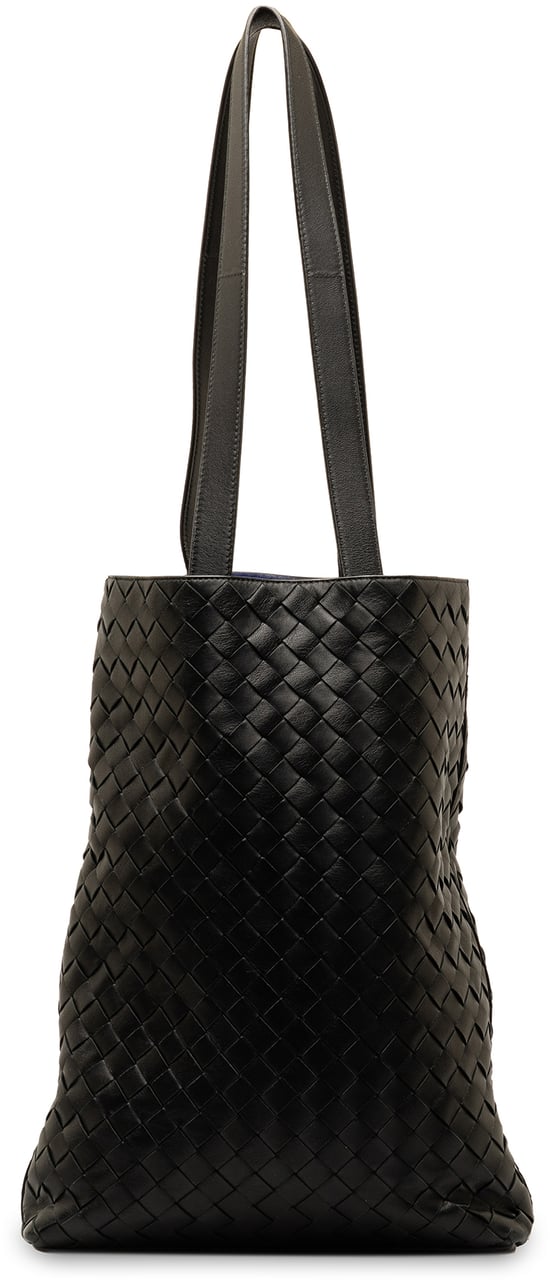 Bottega Veneta Intrecciato Nappa Slot North South Tote Zwart