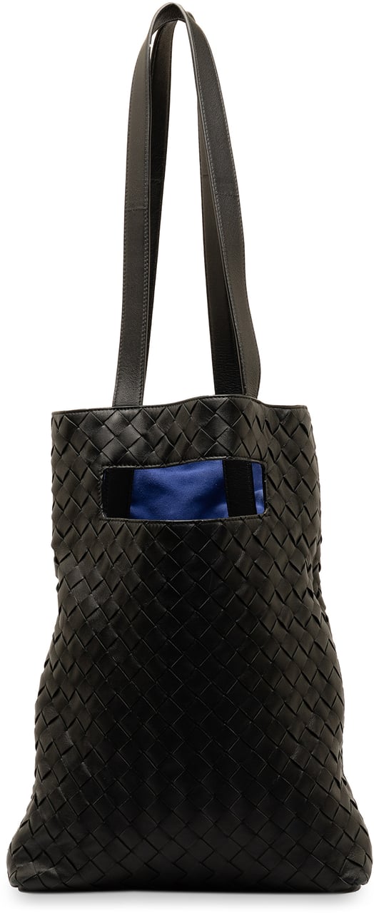 Bottega Veneta Intrecciato Nappa Slot North South Tote Zwart