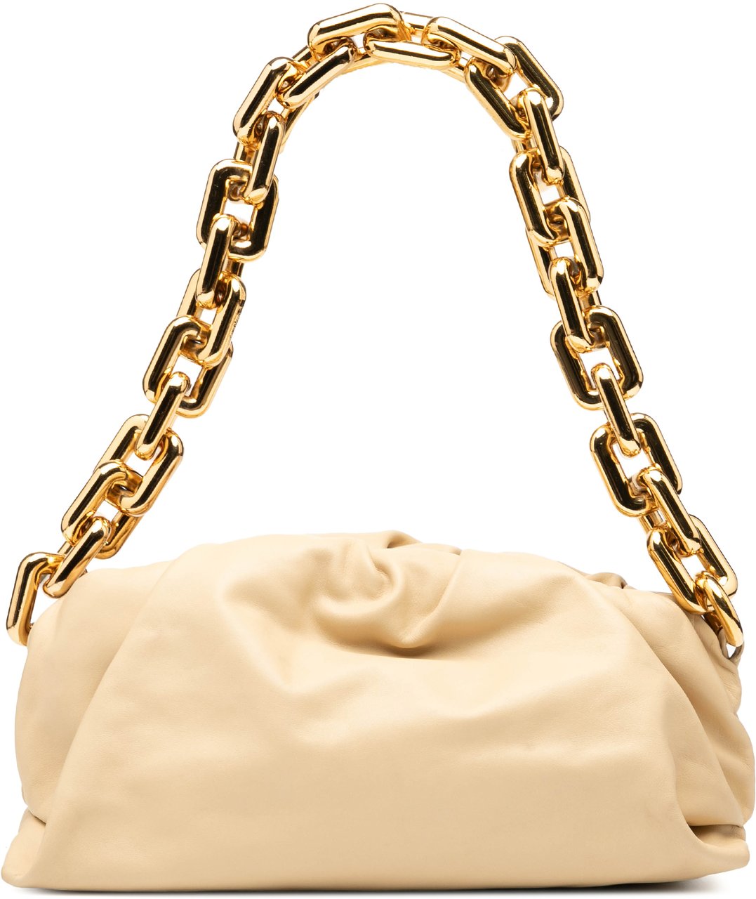 Bottega Veneta Lambskin Chain Pouch Bruin