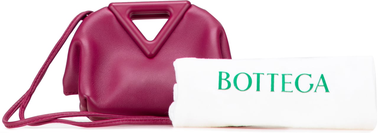 Bottega Veneta Leather Point Coin Purse Satchel Roze