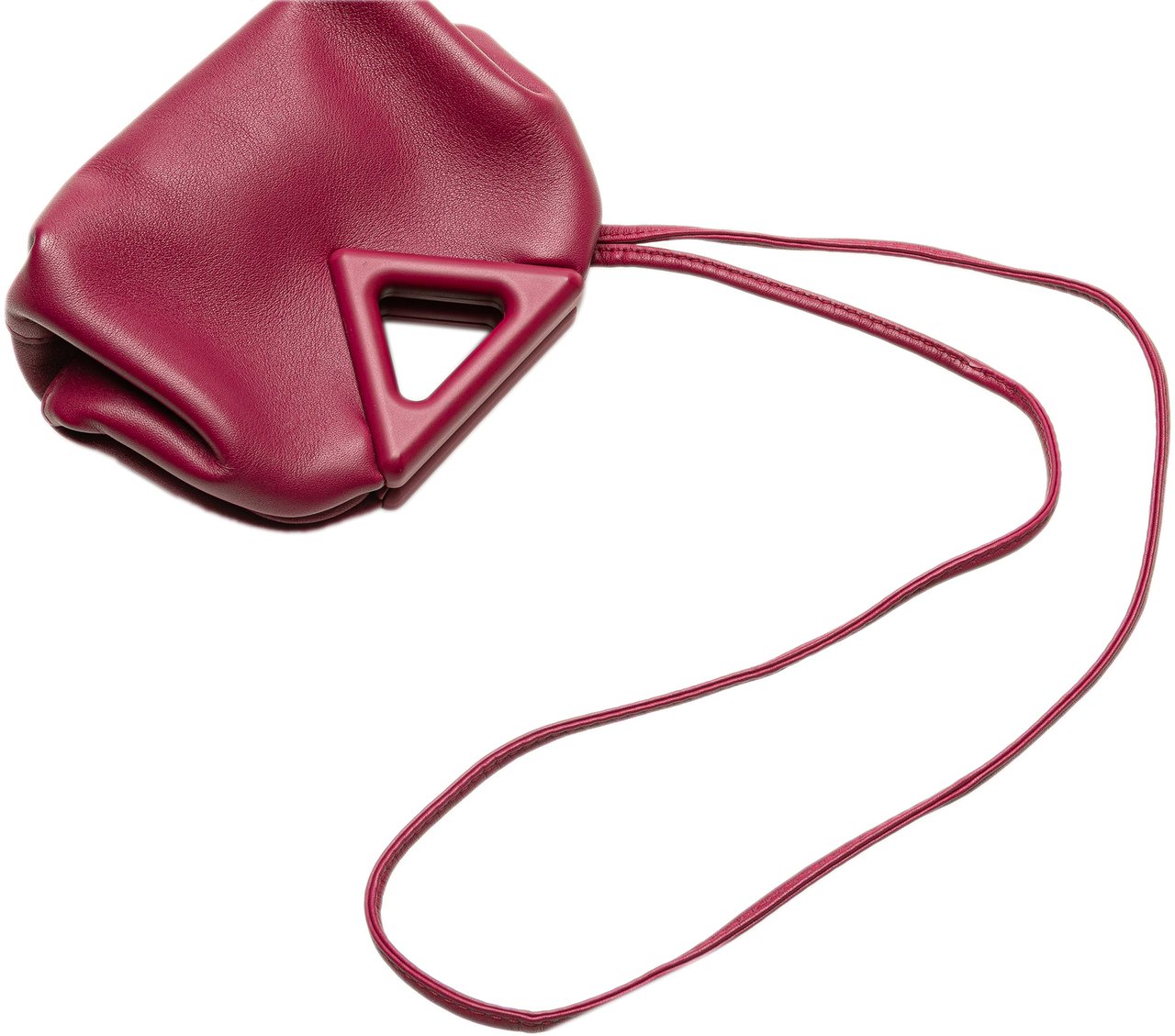 Bottega Veneta Leather Point Coin Purse Satchel Roze