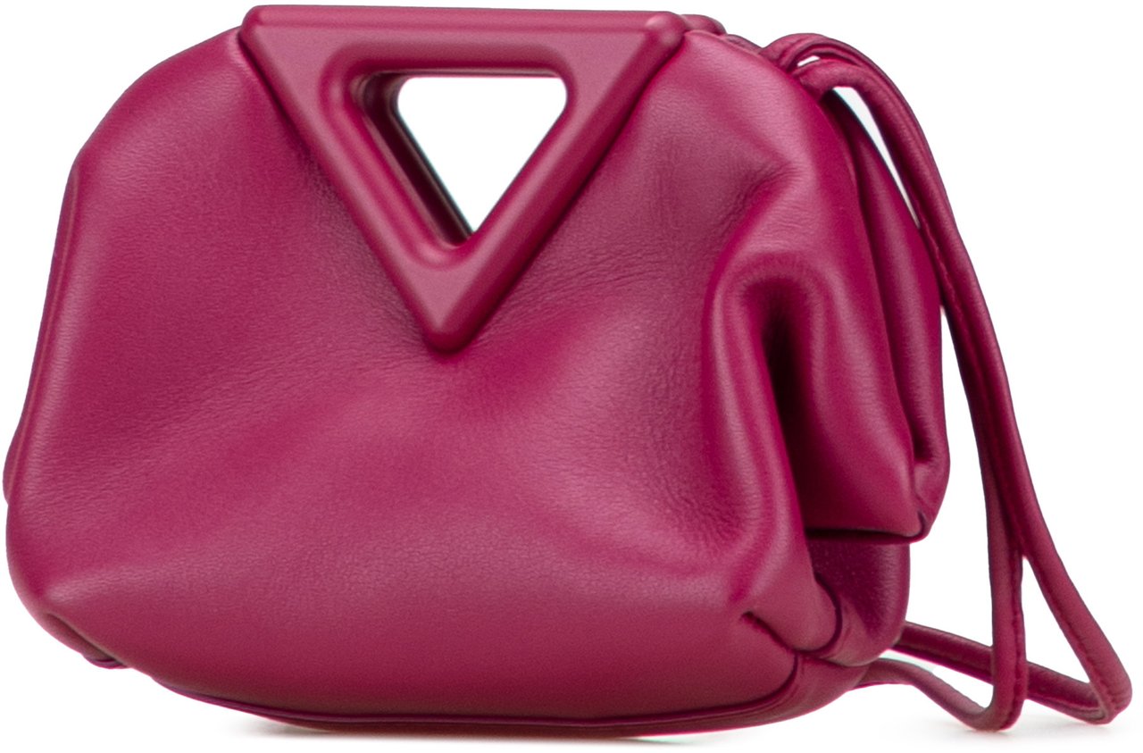 Bottega Veneta Leather Point Coin Purse Satchel Roze
