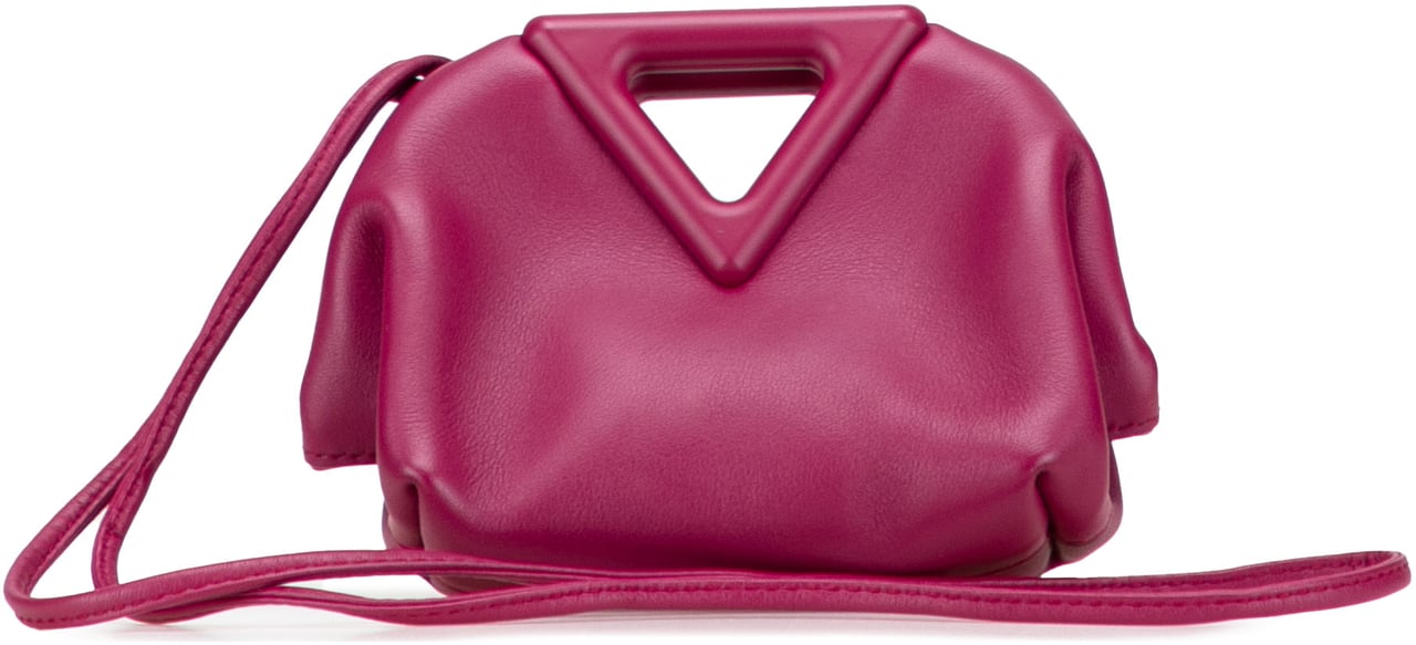 Bottega Veneta Leather Point Coin Purse Satchel Roze
