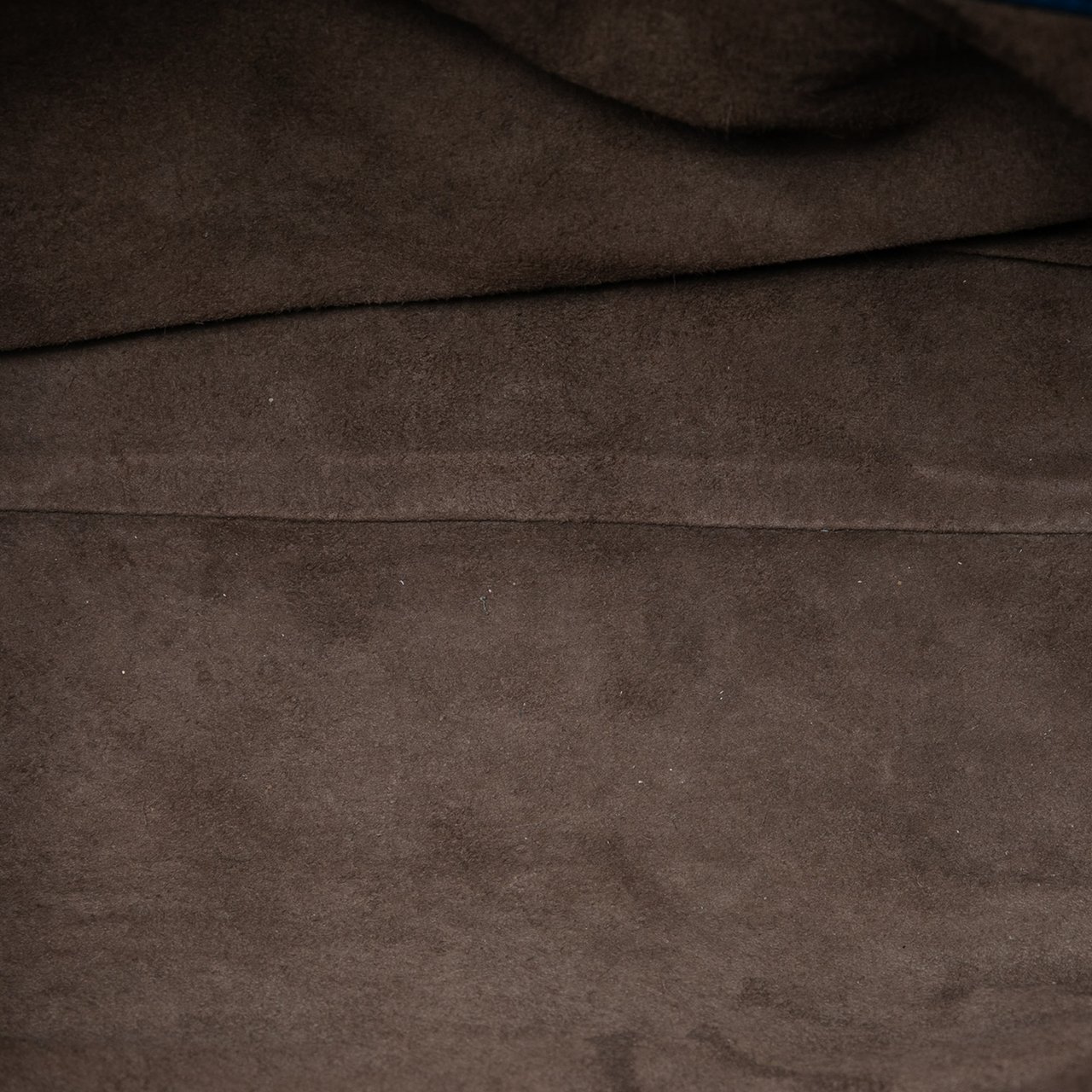 Bottega Veneta Nappa Intrecciato Flap Satchel Blauw