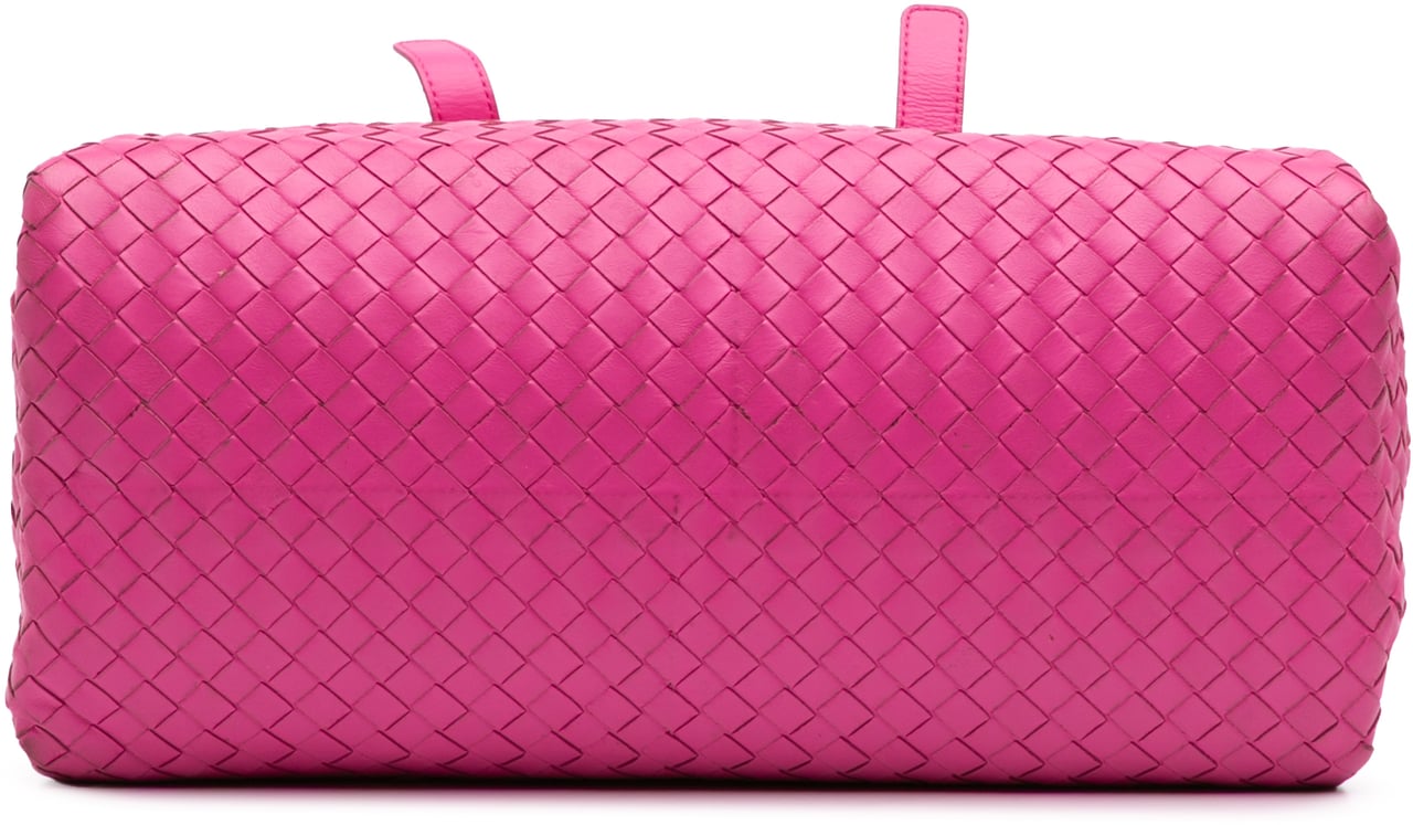 Bottega Veneta Nappa Intrecciato Boston Bag Roze