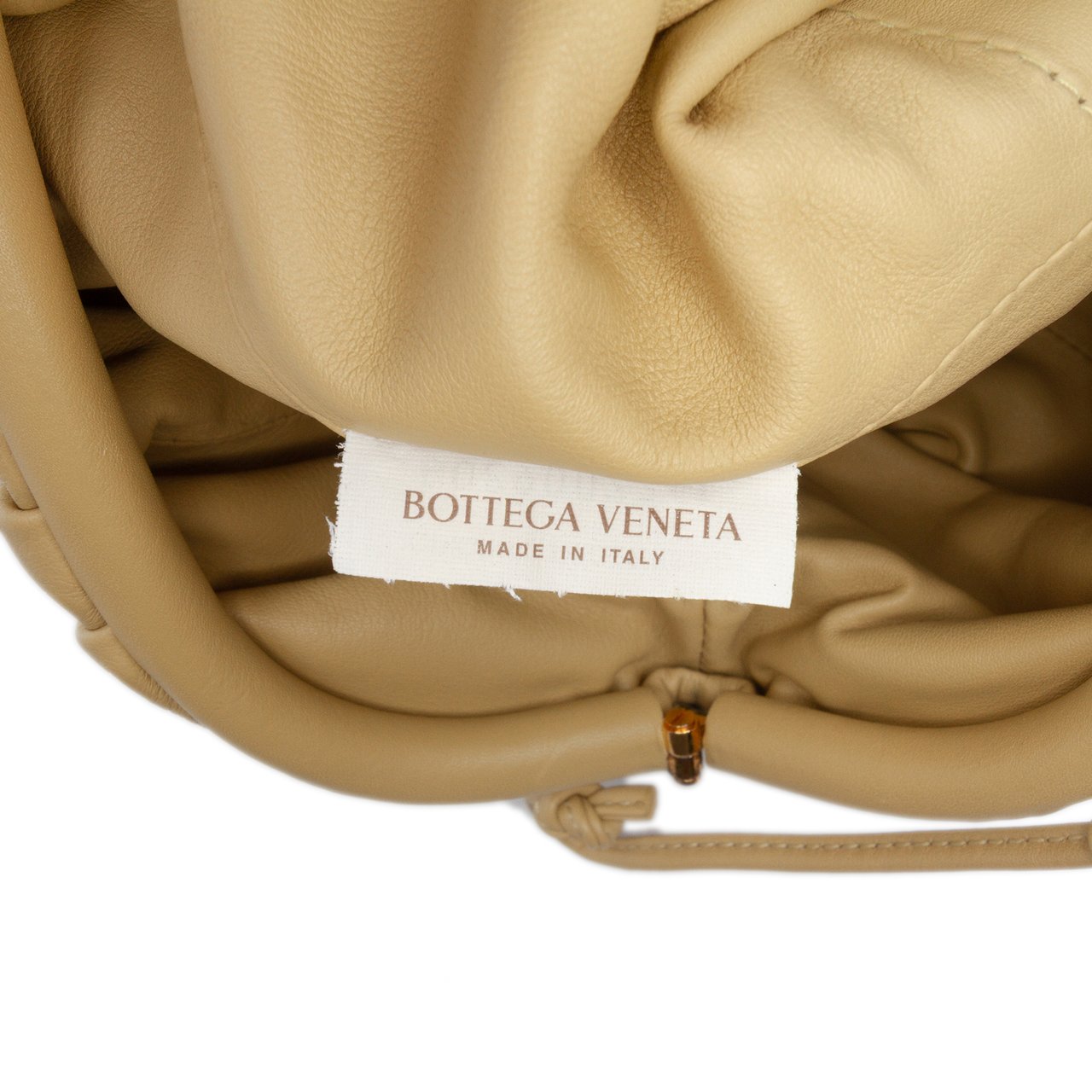 Bottega Veneta Lambskin The Mini Pouch Crossbody Bruin