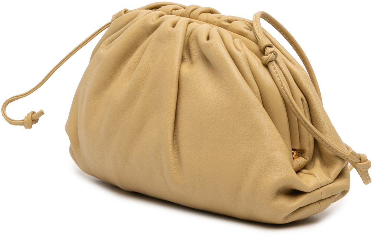 Bottega Veneta Lambskin The Mini Pouch Crossbody Bruin