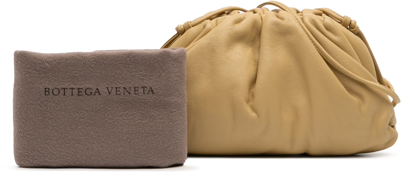 Bottega Veneta Lambskin The Mini Pouch Crossbody Bruin