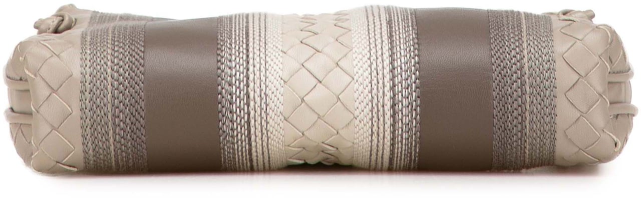 Bottega Veneta Nappa Intrecciato Striped Nodini Crossbody Bruin