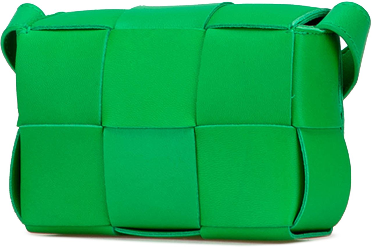 Bottega Veneta Candy Nappa Intrecciato Cassette Crossbody Groen