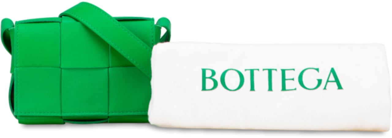 Bottega Veneta Candy Nappa Intrecciato Cassette Crossbody Groen