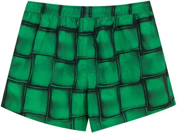 Bottega Veneta Green Polyamide Swim Shorts Groen